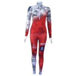 Löffler Damen ÖSV Biathlon Rennanzug 2022 rot-weiß